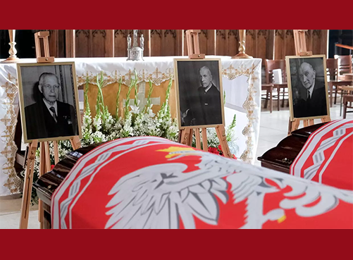 The ashes of 3 Polish Presidents-in-Exile return to Poland to rest in the Temple of Divine Providence in Warsaw